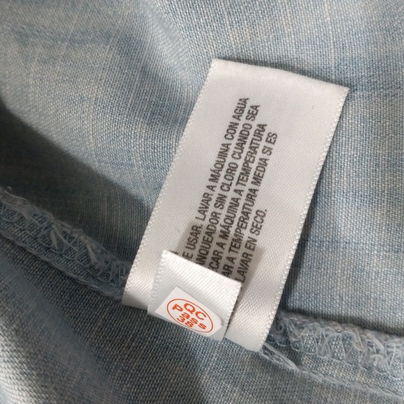 Cat & Jack Girls Denim Long Sleeve Shirt Button Down Sz 14/16 - Picture 9 of 11